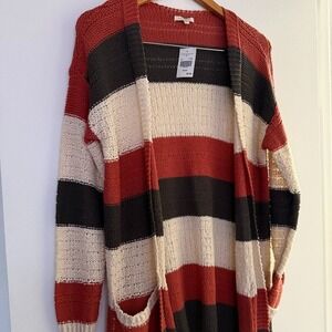 WINTER CLEARANCE Kate and Sam Bold Striped Knit Cardigan NWT Size Small